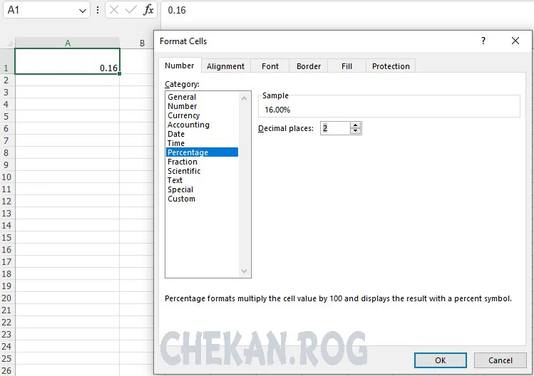 فرمت درصد در اکسل - فرمت Percentage در اکسل - کار با فرمت درصد در اکسل- Percentage Format in Excel
