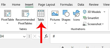 اضافه کردن جدول به اکسل-قالب بندی سریع یک محدوده در اکسل-create table in excel- formatting area in excell
